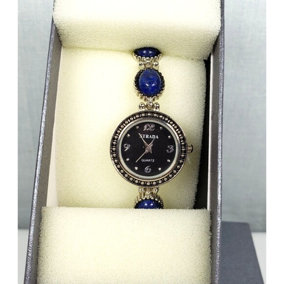 Woman\'s Stainless Steel Water Resistant Watch With Lapis Lazuli Stone 7 1/2 inch main image 16